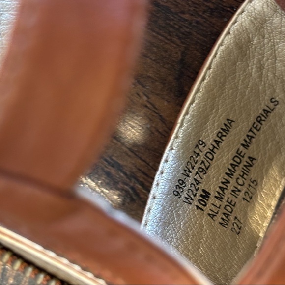 White Mountain Dharma Brown Front Zip Wedge Heels 4" Women 10 - Picture 9 of 10